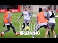Inside Training: All-action session and brilliant two-touch shooting challenge ahead of Man Utd