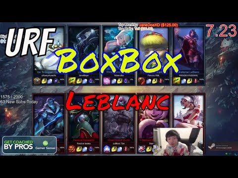 BOXBOX Leblanc URF Stream Gameplay Season 8