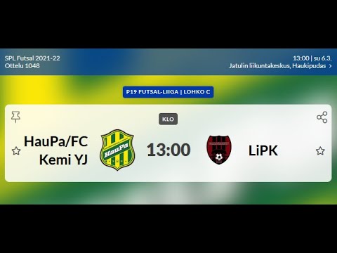 P19 Futsal-Liiga HauPa/FC Kemi YJ - LiPK klo 1300