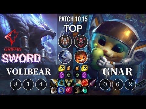 GRF Sword Volibear vs Gnar Top - KR Patch 10.15