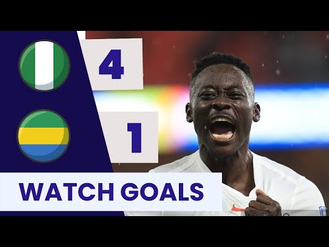 NIGERIA VS GABON (4-1) | GOALS AND HIGHLIGHTS | SUPER EAGLES REACH WORLD CUP PLAYOFFS FINALS