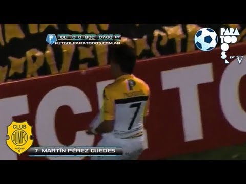 Gol Pérez Guedes. Olimpo 1 Boca 0. Torneo Inicial 2013. Fecha 6. Fútbol Para Todos.