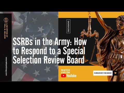 SSRBs in the Army: How to Respond to a Special Selection Review Board