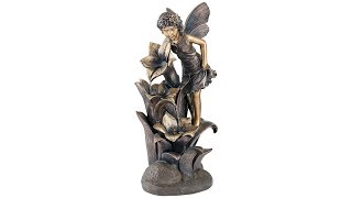 Bronze Fairy and Flower Fountain
