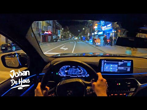 2021 BMW 530e xDRIVE TOURING PLUG-IN HYBRID NIGHT POV TEST DRIVE
