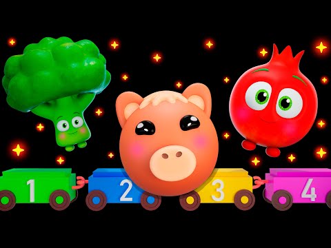 🍉 El Tren de Frutas y Verduras | Arre Caballito ❤️| Frutas Divertidas y Música Alegre