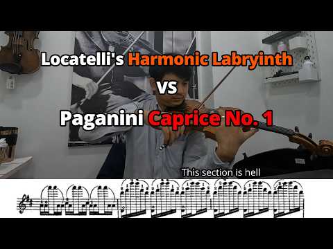 Is Locatelli's Harmonic Labyrinth harder than Paganini's Caprice No. 1?