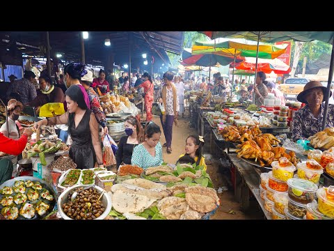 Amazing Cambodian Food Market Scenes - Countryside Vs City Street Food