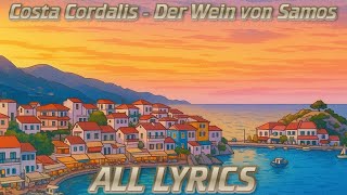 Costa Cordalis - Der Wein von Samos (ALL LYRICS)