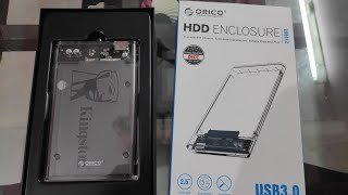 Orico HDD Enclosure & Kingston A400 SSD Unboxing & Setup