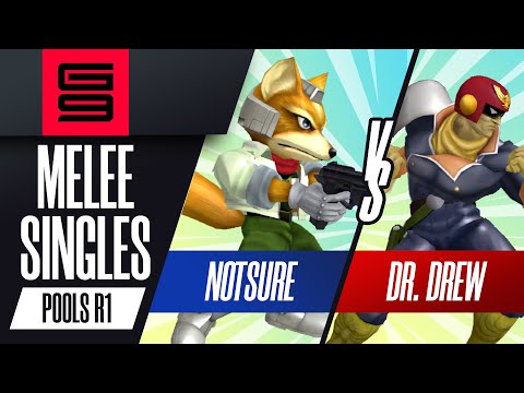 notsure (Fox) vs Dr. Drew (Captain Falcon) - Melee Singles Pools Winners Round 1  - Genesis 9