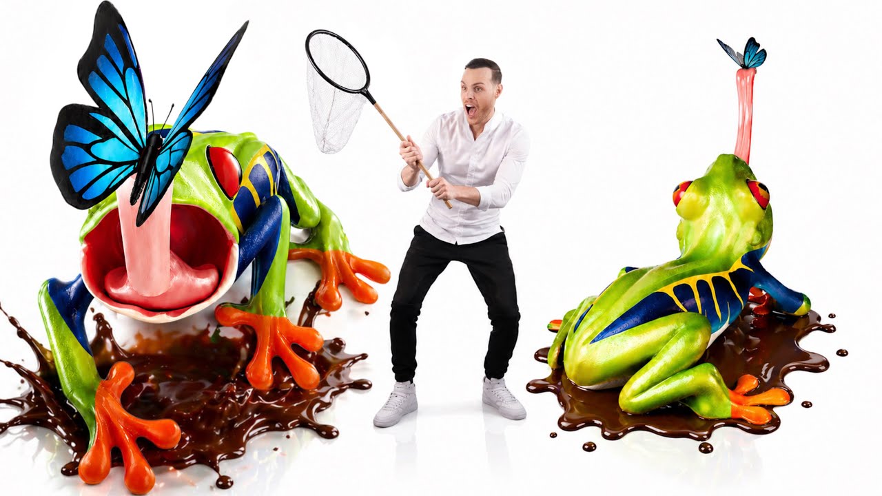 I Built a Giant Rainforest Frog… Entirely from Chocolate!