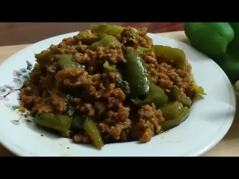 Keema shimla mirch/quick and easy mutton mince with capsicum