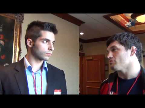 Olympic Champion Manuchar Kvirkelia of Georgia before the Curby Cup