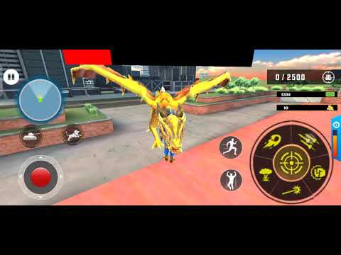 Flying Tank Transform Robot War: Lion Robot Games Simulator