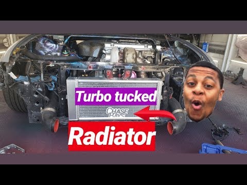 TURBO HONDA PRELUDE Chase bays Tucked radiator install and review