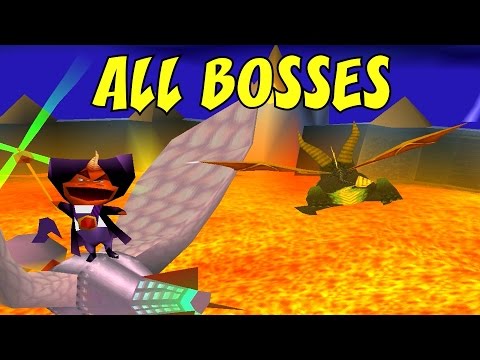 Spyro 2 - All Bosses (No Damage)