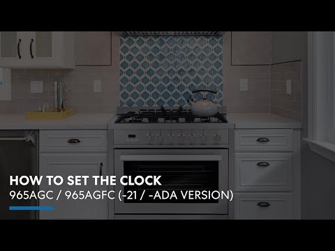 Cosmo Appliances Gas Range 965 Series (21 / ADA Version) | Setting the Clock