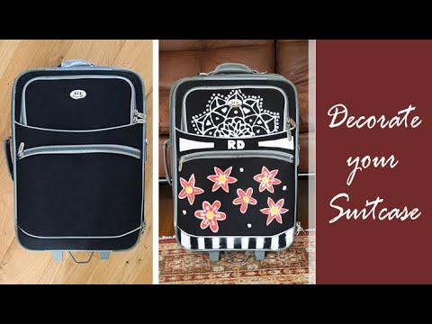 Fun Ways to Decorate a Suitcase  Painting Fabric Luggage : 8