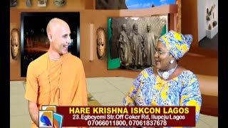 Monk on a national TV in Africa