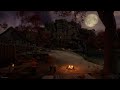 Medieval Autumn Night With Tranquility And Loneliness Water Crackling Fire Crickets Owls Sounds