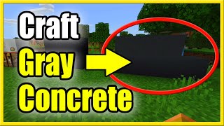 How to make Grey Concrete in Minecraft (Fast Recipe Tutorial)
