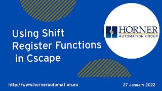 Using Shift Register Functions in Cscape