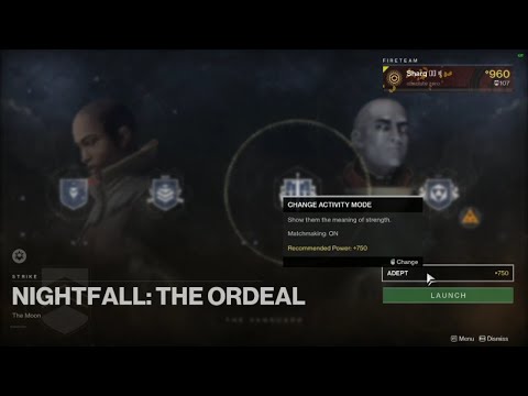 Solo(Hunter) 100k Nightfall: The Ordeal - The Scarlet Keep (Legend, 950 Power)