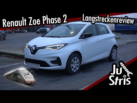 Review Renault Zoe Phase 2 EV50 R110 Langstrecke - E-Auto vs. Verbrenner vs. Zug - JuStris Garage
