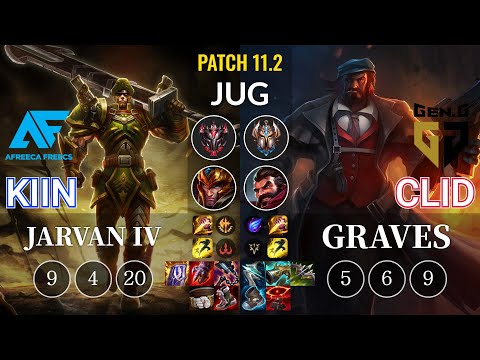 AF Kiin Jarvan IV vs GEN Clid Graves Jungle - KR Patch 11.2