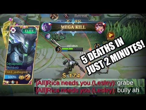 TOP GLOBAL MOSKOV! ENEMY LITERALLY CRIED AFTER GETTING BULLIED FROM LEVEL 1 TO THE END! MLBB