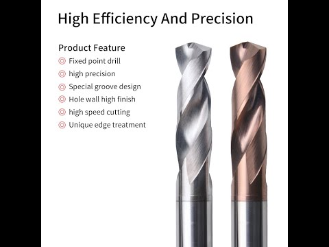 HRA 91~93.5 Coated Tungsten Carbide Drilling Tools CNC Carbide Twist Drill Bits