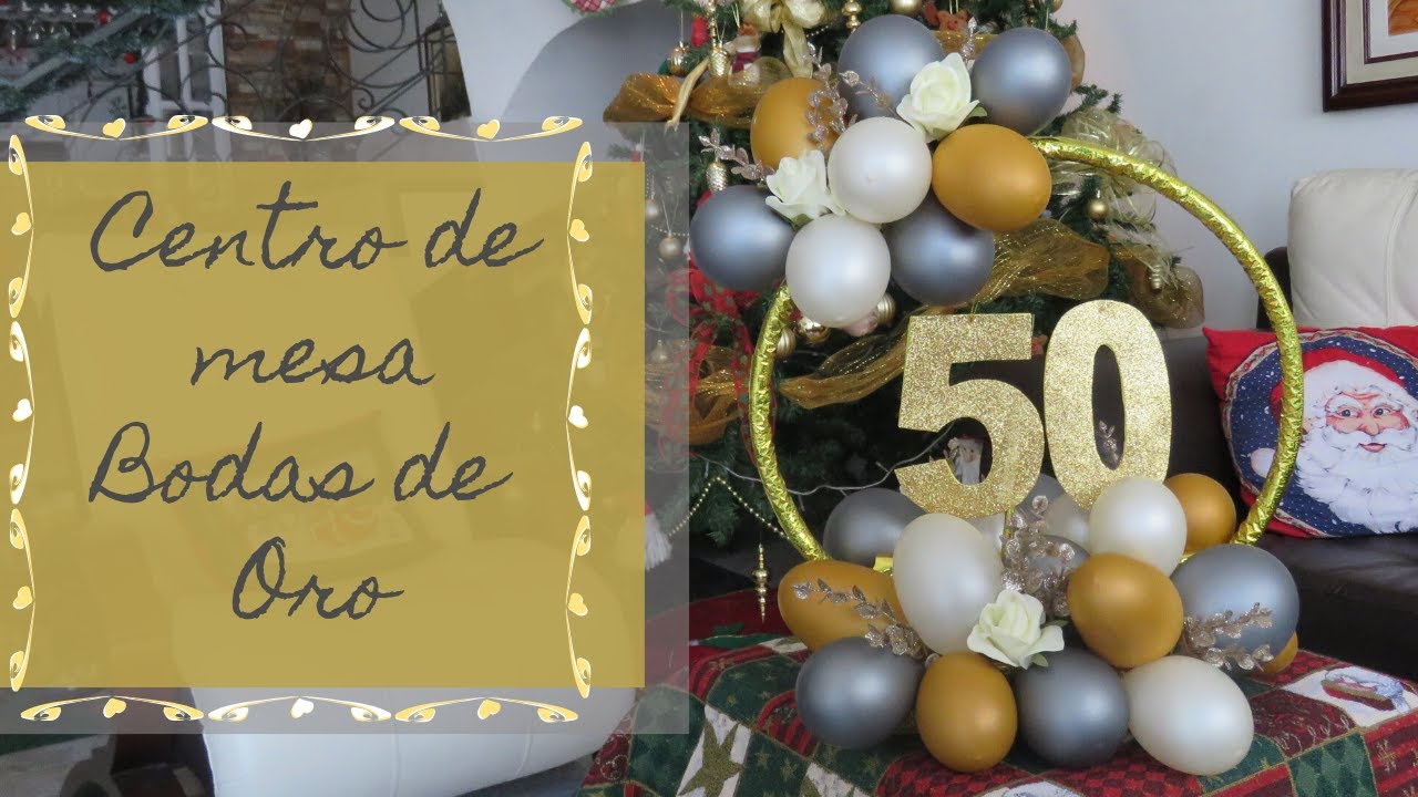 ¡CENTRO DE MESA, BODAS DE ORO! MAFA♡