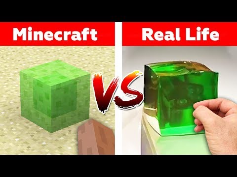 DanOMG - MINECRAFT SLIME BLOCK IN REAL LIFE! Minecraft vs Real Life animation challenge
