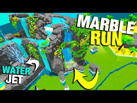 REAL WATER!!! - I Built a BIG Waterfall and a River!!! - Marble World