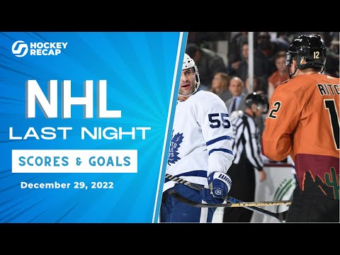 NHL Last Night: All 71 Goals and Scores on December 29, 2022