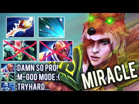 THIS IS WHY HIS NAME IS Miracle- SMARTEST COUNTER WINDRANGER LIKE A PRO Dota 2