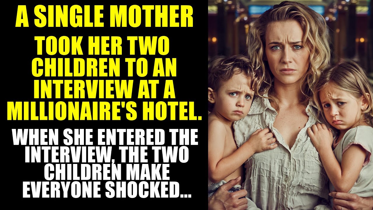 A BILLIONAIRE Is Stunned When A WOMAN Arrives For A Job Interview Because Of The Two Kids Beside...