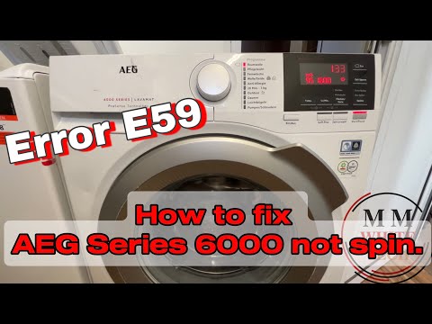 AEG Series 6000 not spin fix , easy repair E59 washingmachine lavamat . Error reset and test mode .