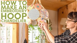 How to Make a DIY Embroidery Hoop Mini-Chandelier | HGTV Handmade