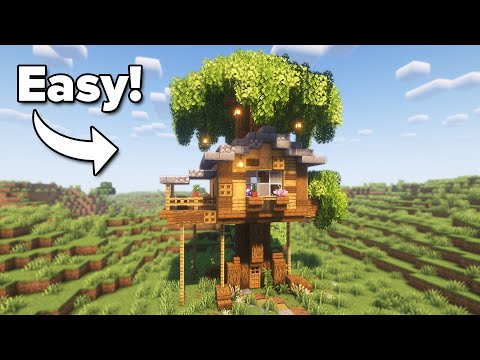 Minecraft: Simple Survival Treehouse | Tutorial🏠