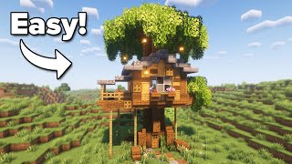 Minecraft: Simple Survival Treehouse | Tutorial🏠