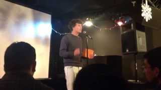 Mathias Bundgaard at Urbana Poetry Slam, Sidewalk Café, New York
