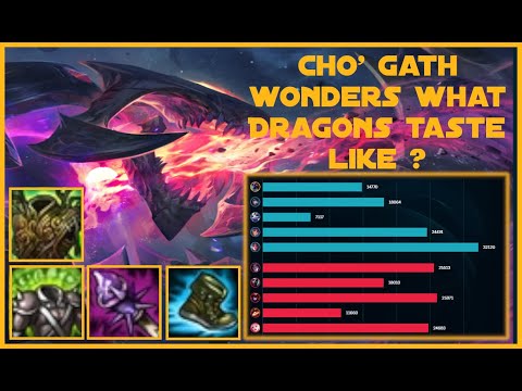 Cho'gath wonders what dragons taste like ? Cho'gath vs Shyvana -  season 10 Patch 10.22