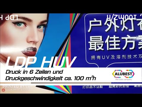 #06 LDP HUV-Druck in 6 Zeilen und Druckgeschwindigkeit ca. 100 m2h - UV Drucker