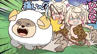 【手描き】フワモコの羊狩り【Fuwawa/Mococo/兎田ぺこら/ホロライブ切り抜き/切り抜き漫画】