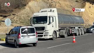 D 100’de Tırın Önüne Kattığı Araç Hasar Aldı