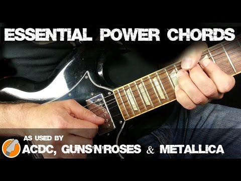 Power Chords for Electric Guitar - Essential Power Chord Shapes For Rock and Metal Guitar