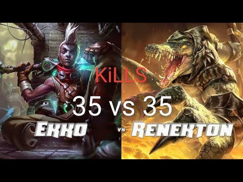 EKKO VS RENEKTON  URF  KILLS 35 VS 35 FULL GAMEPLAY