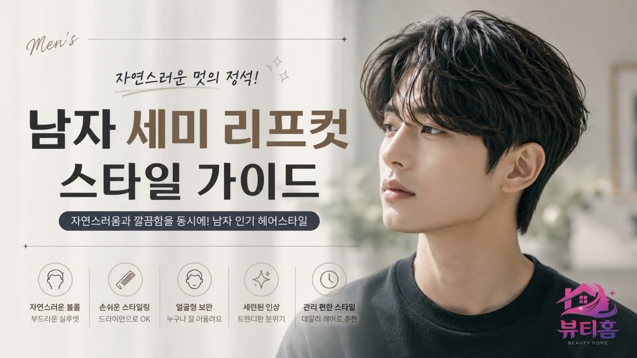 남자 세미 리프컷 스타일 가이드